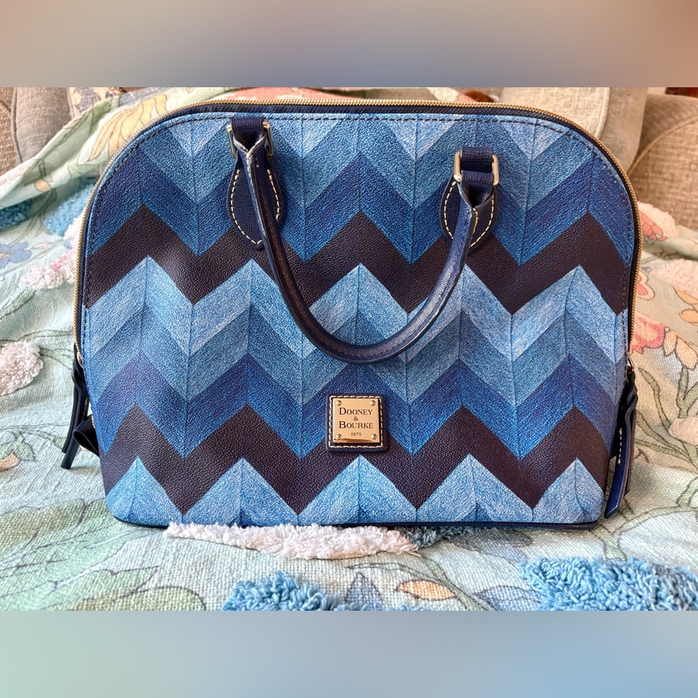 Dooney & Bourke Red and Navy Handbag
